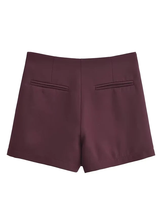 High Waist Skort with Built-In Shorts and Side Zipper for Effortless Everyday Confidence