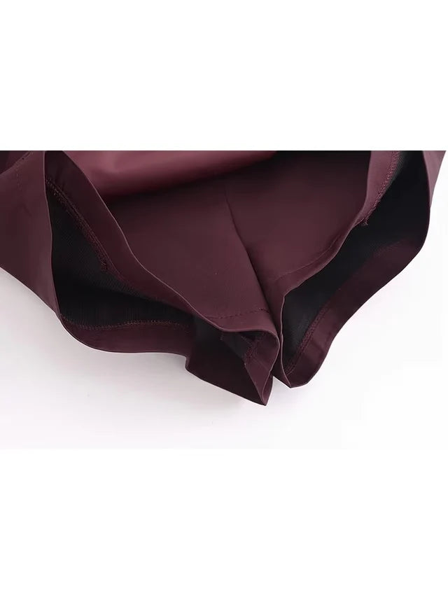 High Waist Skort with Built-In Shorts and Side Zipper for Effortless Everyday Confidence