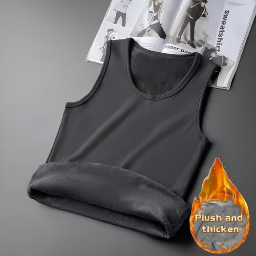 Autumn Winter Thermal Underwear - Mens Sleeveless Vest - Warm Thickening Thermo Lingerie - Thermal Undershirt Top